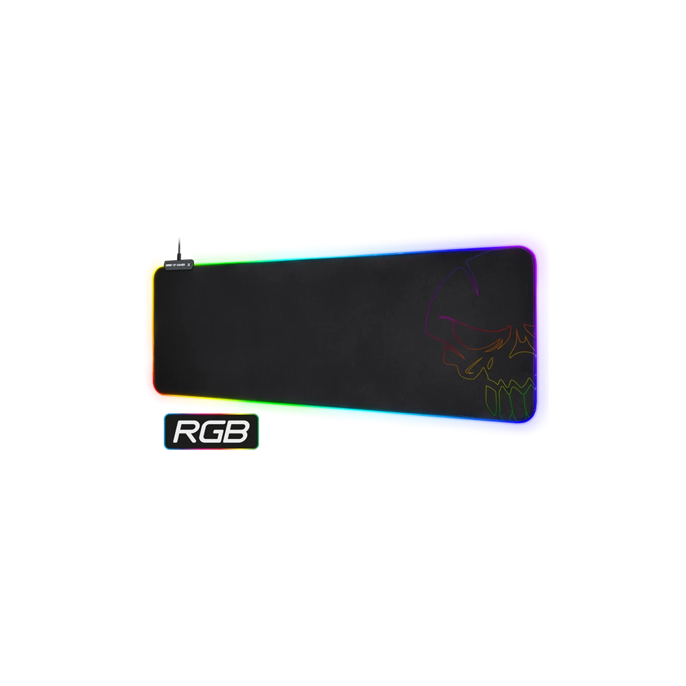 Spirit of Gamer Egérpad - RGB Large (RGB háttérvilágítás, 800 x 300 x 4mm; fekete)