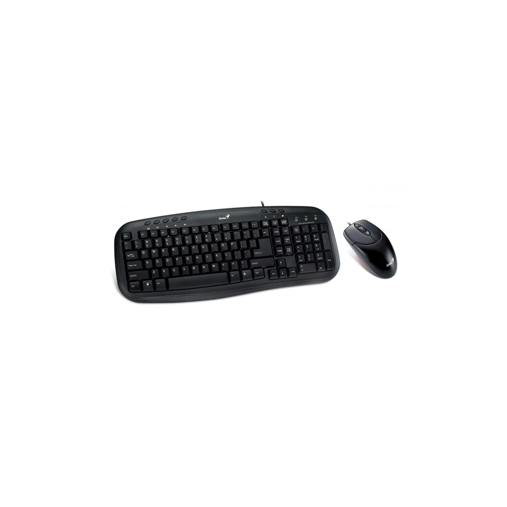 Genius Billentyűzet/Egér Kit - KM-200 (Vezetékes, USB, multimédia, fekete)