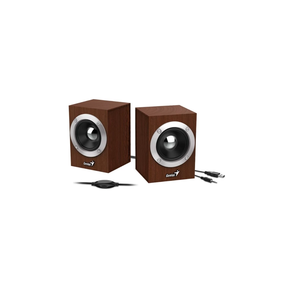 Genius Hangszóró 2.0 - SP-HF280 (USB, 3W, Wood)