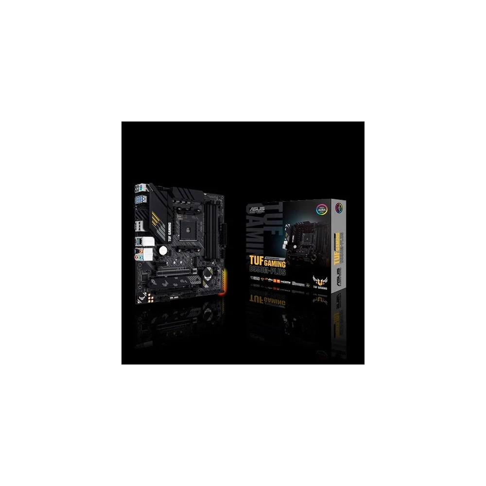 Asus Alaplap - AMD TUF GAMING B550M-PLUS AM4 (B550, 4xDDR4 4800MHz, 6xSATA3, 2x M.2, Raid, 6xUSB2.0, 8xUSB3.2)