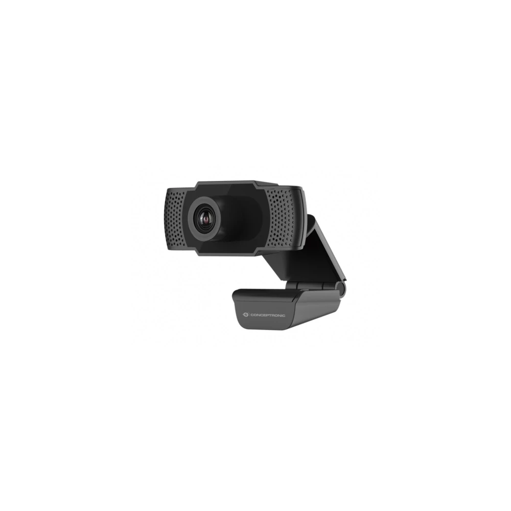 Conceptronic Webkamera - AMDIS01B (1920x1080 képpont, 2 Megapixel, 30 FPS, USB 2.0, univerzális csipesz, mikrofon)