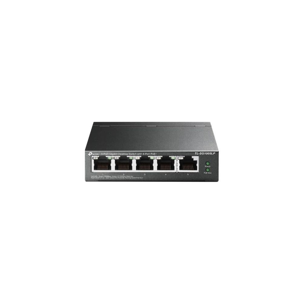 TP-Link Switch  PoE - TL-SF1005LP (5 port 100Mbps; 5/4 af PoE port; 41W)