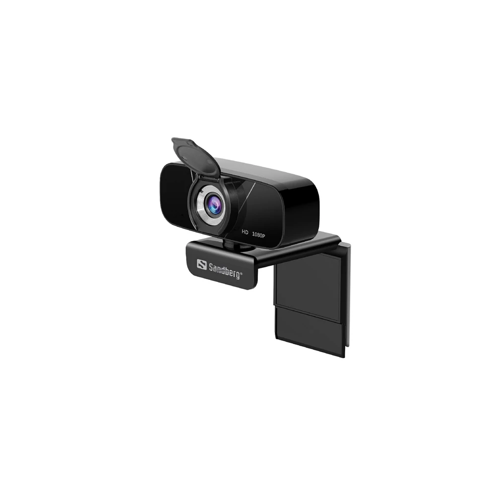 Sandberg Webkamera - USB Chat Webcam 1080P HD (1920x1080, 30 FPS, USB 2.0, univerzális csipesz, mikrofon, 1,5m kábel)