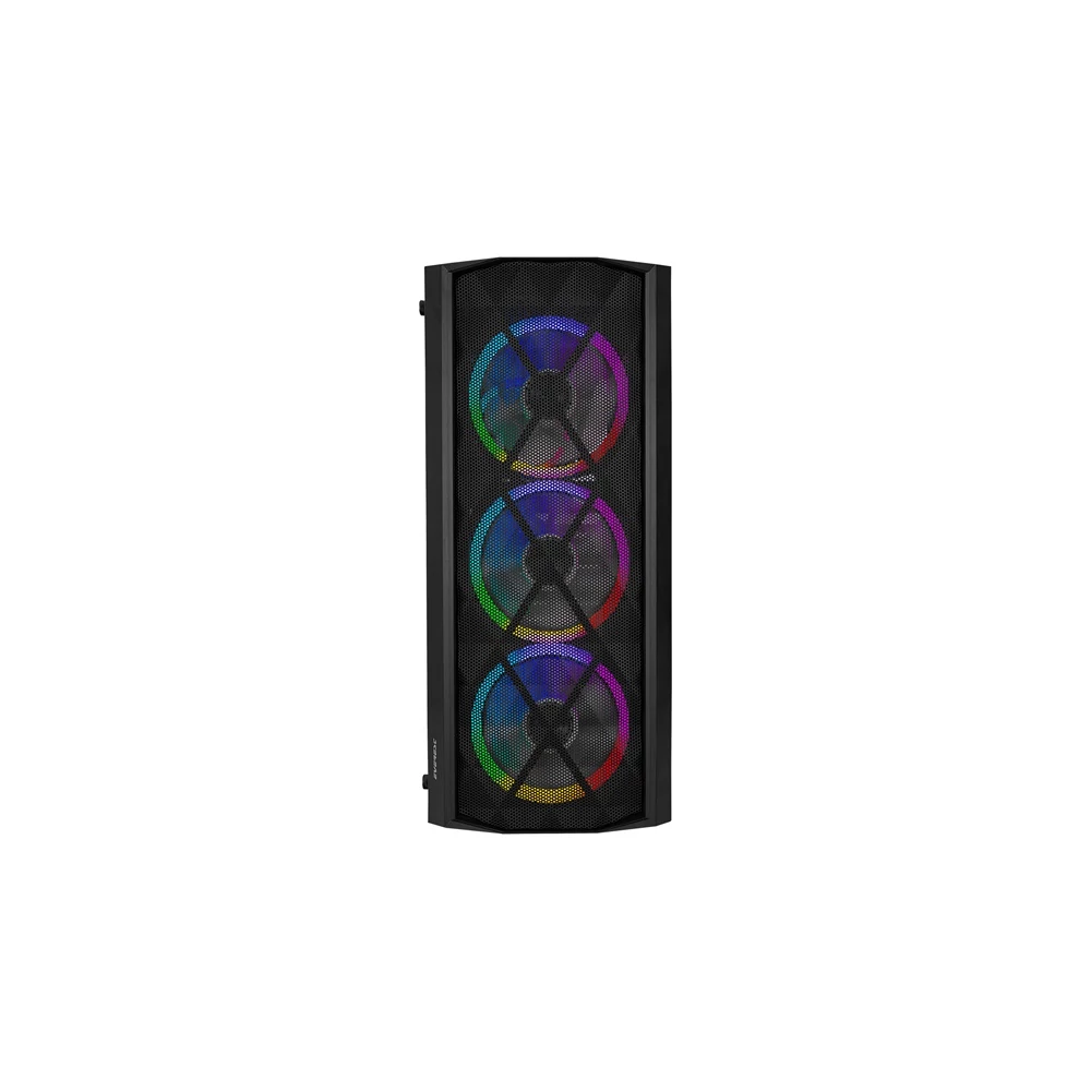 Everest Számítógépház -  BUMPY (fekete; plexi; ATX; alsó táp; 1x120mm LED; 1xUSB3.0 + 2xUSB2.0, I/O; porszűrő)