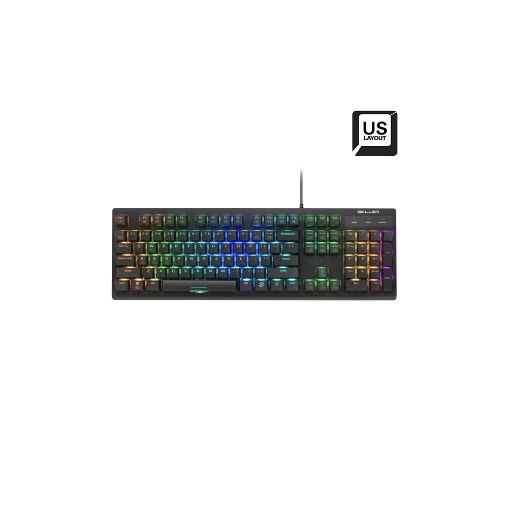 Sharkoon Billentyűzet Mechanikus - Skiller SGK30 Red (Red Switch , RGB LED, USB, full anti-ghost, fekete, angol)