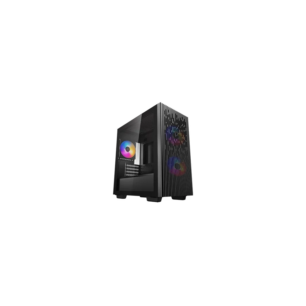 DeepCool Számítógépház - MATREXX 40 3FS (ablakos, 3x LED ventiilátor, mATX, 1xUSB3.0, 1xUSB2.0)