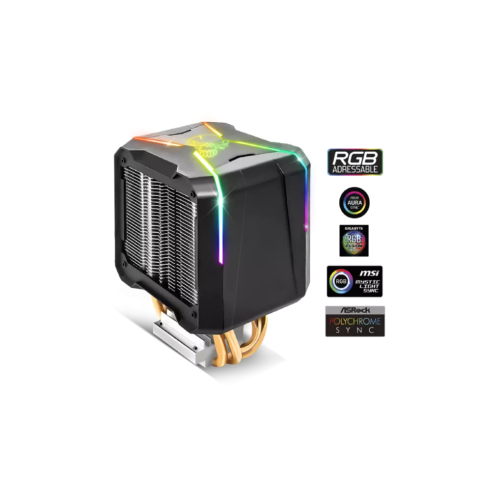 Spirit of Gamer CPU Cooler - CPU AIRCOOLER PRO ARGB (27dB; 1600 RPM; 1x12cm; aluminium/réz)