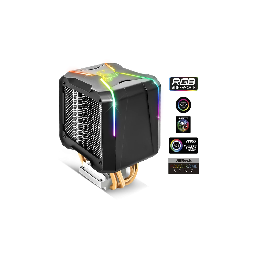 Spirit of Gamer CPU Cooler - CPU AIRCOOLER PRO ARGB (27dB; 1600 RPM; 1x12cm; aluminium/réz)