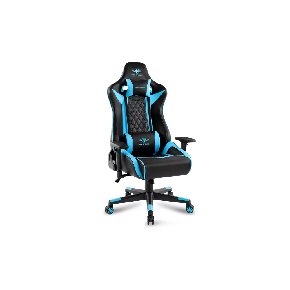 Spirit of Gamer szék - CRUSADER Blue (állítható dőlés/magasság/kartámasz; max.120kg-ig, kék)