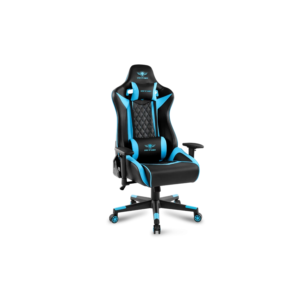 Spirit of Gamer szék - CRUSADER Blue (állítható dőlés/magasság/kartámasz; max.120kg-ig, kék)