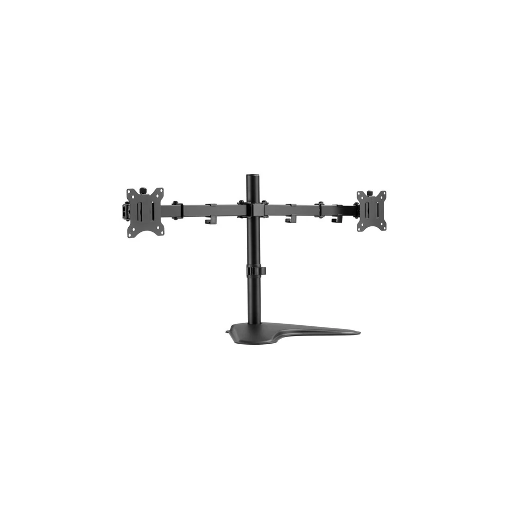 Equip Monitor Asztali konzol - 650123 (17"-32",2 monitor,dönthető, forgatható, Max.: 2x 8kg, fekete)