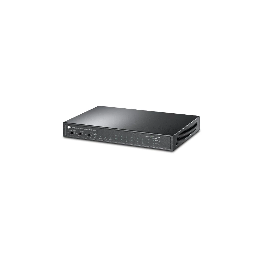 TP-Link Switch  PoE - TL-SL1311MP (8 port 100Mbps PoE+ port; 2 port RJ45 Uplink; 1 port SFP; 124W)