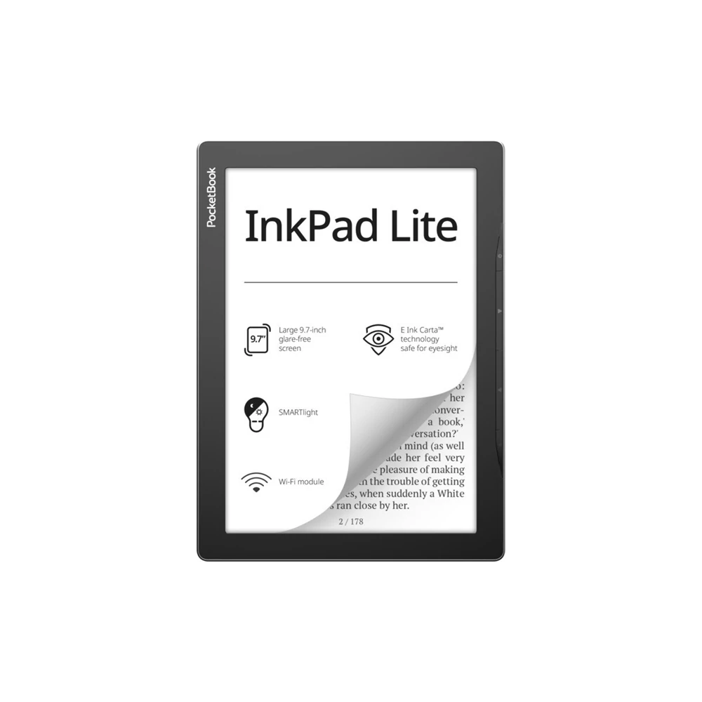 POCKETBOOK e-Reader PB970 INKPad Lite Fekete (9,7" E-Ink,automata háttérvilágítás,Dual CPU: 2x1GHz,8GB,2200mAh,wifi,mSD)