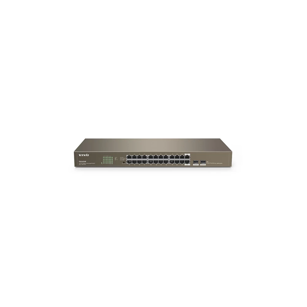 Tenda Switch - TEG1024F (24x1Gbps + 2x SFP; rack-mount)