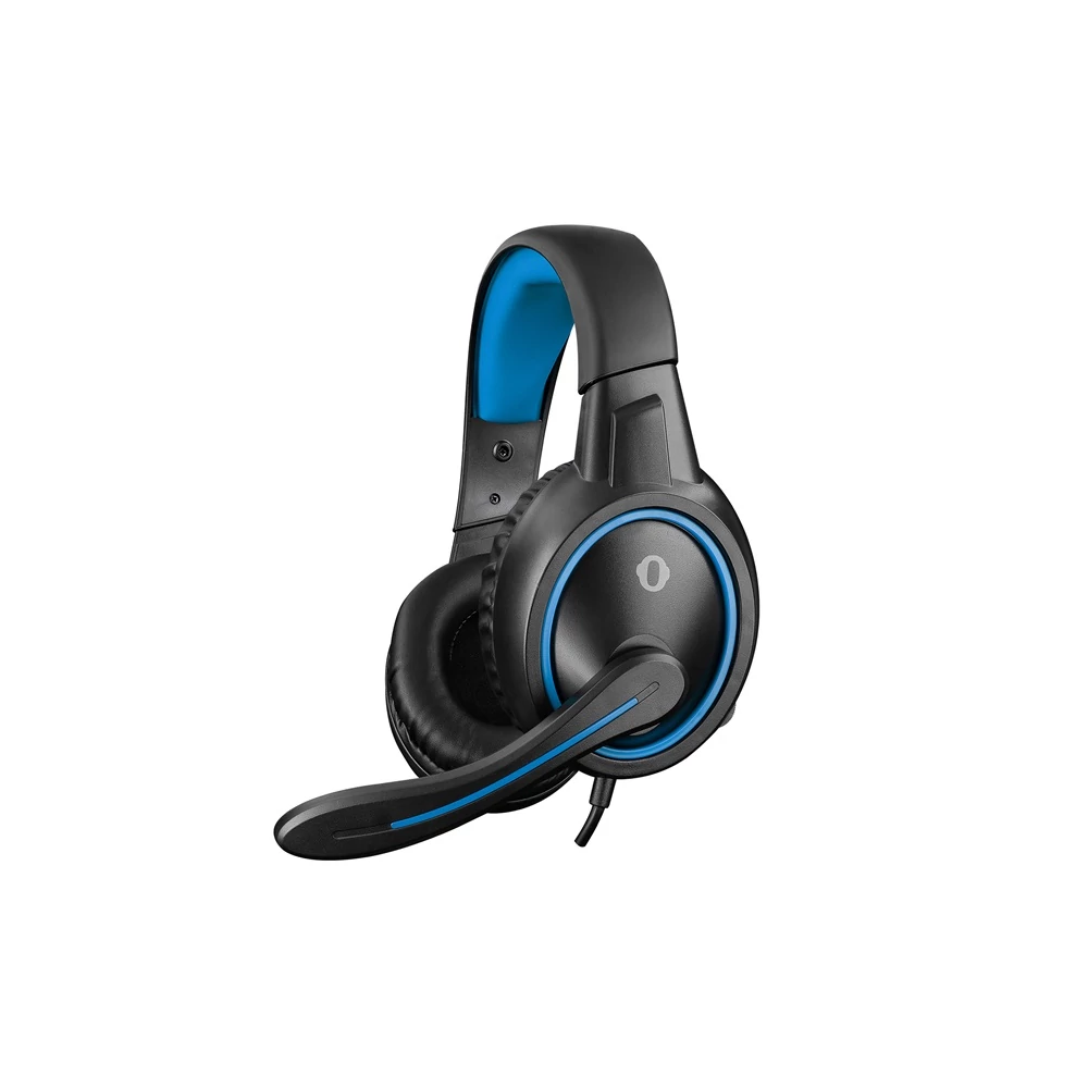 Snopy Fejhallgató - SN-GX1 ERGO Blue (mikrofon, 3.5mm jack, hangerőszabályzó, nagy-párnás, 2.2m kábel, fekete-kék)