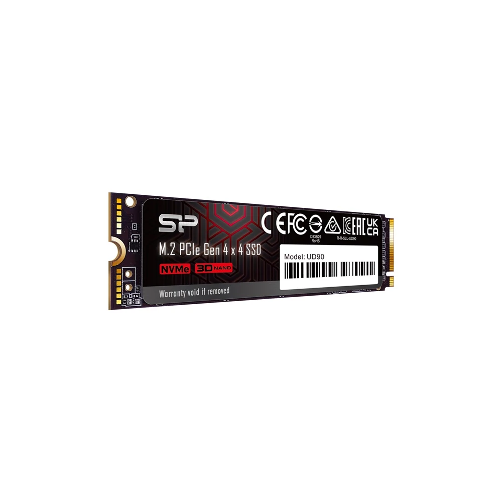 Silicon Power SSD - 500GB UD90 (r:4800MB/s; w:4200 MB/s, NVMe 1.4 támogatás, M.2 PCIe Gen 4x4)