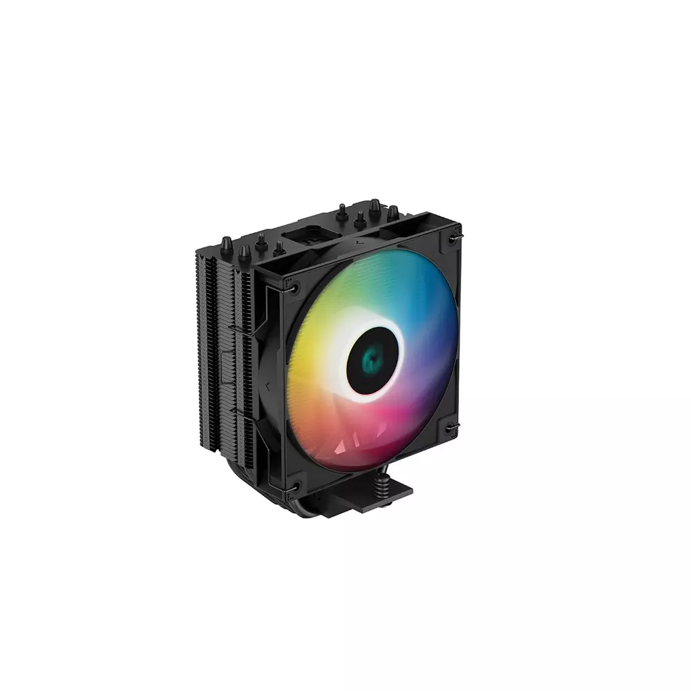 DeepCool CPU Cooler - AG400 BK ARGB (31,6 dB; max, 128,93 m3/h; 4pin csatlakozó, 4 db heatpipe, 12cm, PWM)