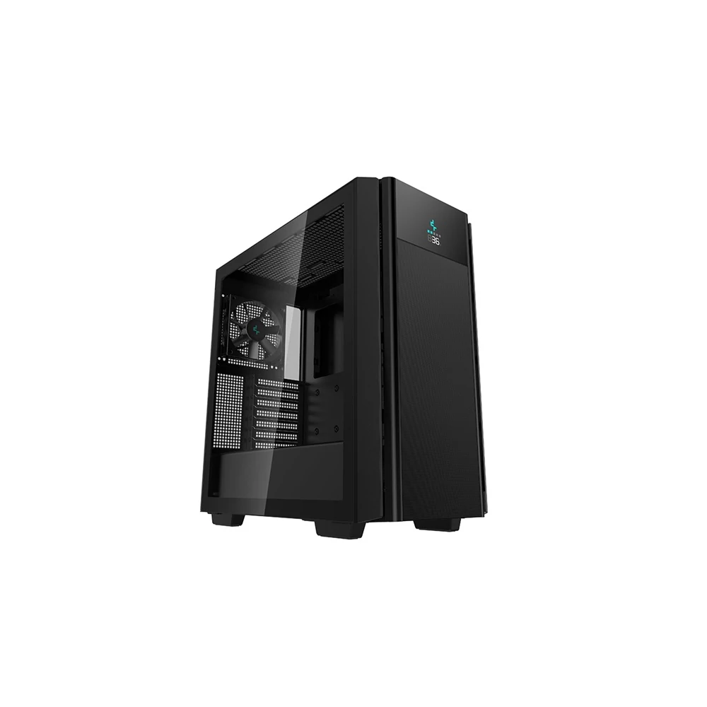 DeepCool Számítógépház - CH510 MESH DIGITAL (ablakos, 1x12cm ventilátor, Mini-ITX / Micro-ATX / ATX / E-ATX, 1xUSB3.0)
