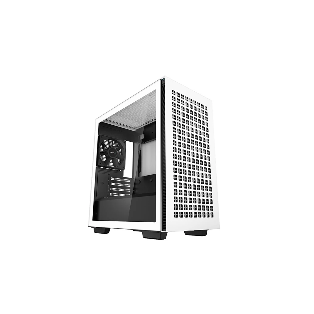 DeepCool Számítógépház - CH370 WH (fekete, ablakos, 1x12cm ventilátor, Mini-ITX / Micro-ATX, 2xUSB3.0)