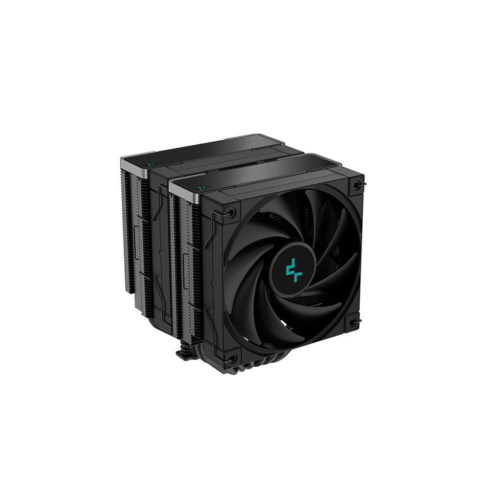 DeepCool CPU Cooler - AK620 ZERO DARK (28 dB; max, 117,21 m3/h; 4pin csatlakozó, 6 db heatpipe, 2x12cm, PWM)