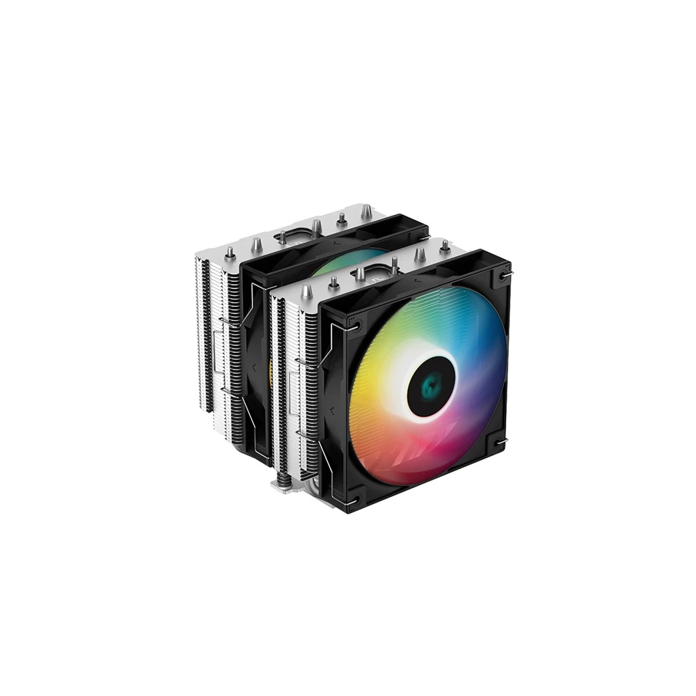 DeepCool CPU Cooler - AG620 BK ARGB (29,4 dB; max, 115,32 m3/h; 4pin csatlakozó, 6 db heatpipe, 12cm, PWM, LED)