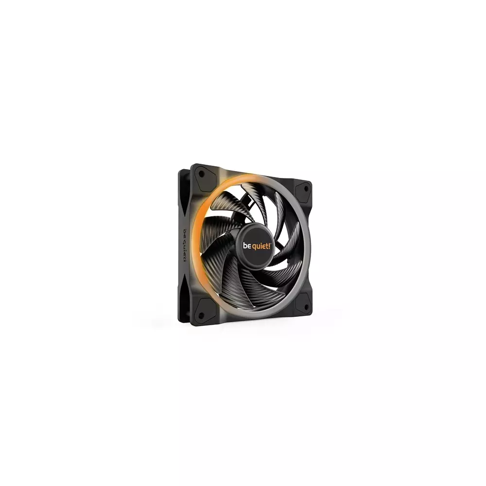 Be Quiet! Cooler 12cm - LIGHT WINGS 120mm PWM high-speed (RGB, 2500rpm, 31dB, fekete)