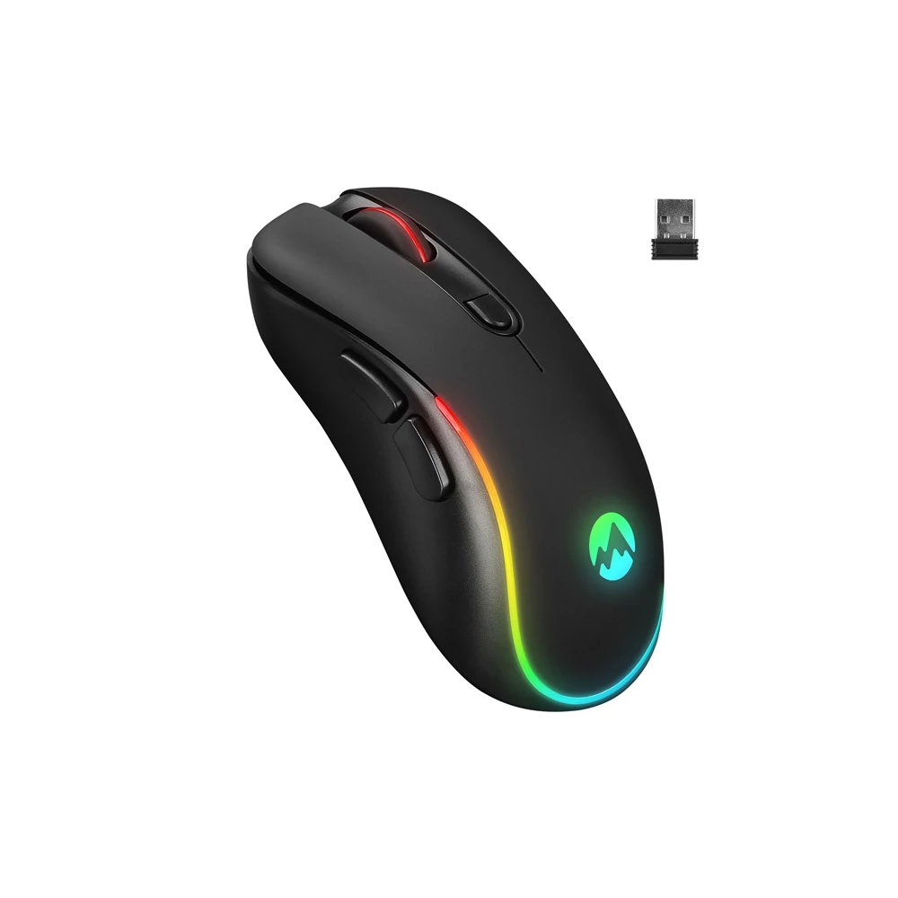 Everest Vezeték nélküli Egér - SM-W75 -X-RAPID (1600 DPI, 6 gomb, optikai, fekete, RGB LED)