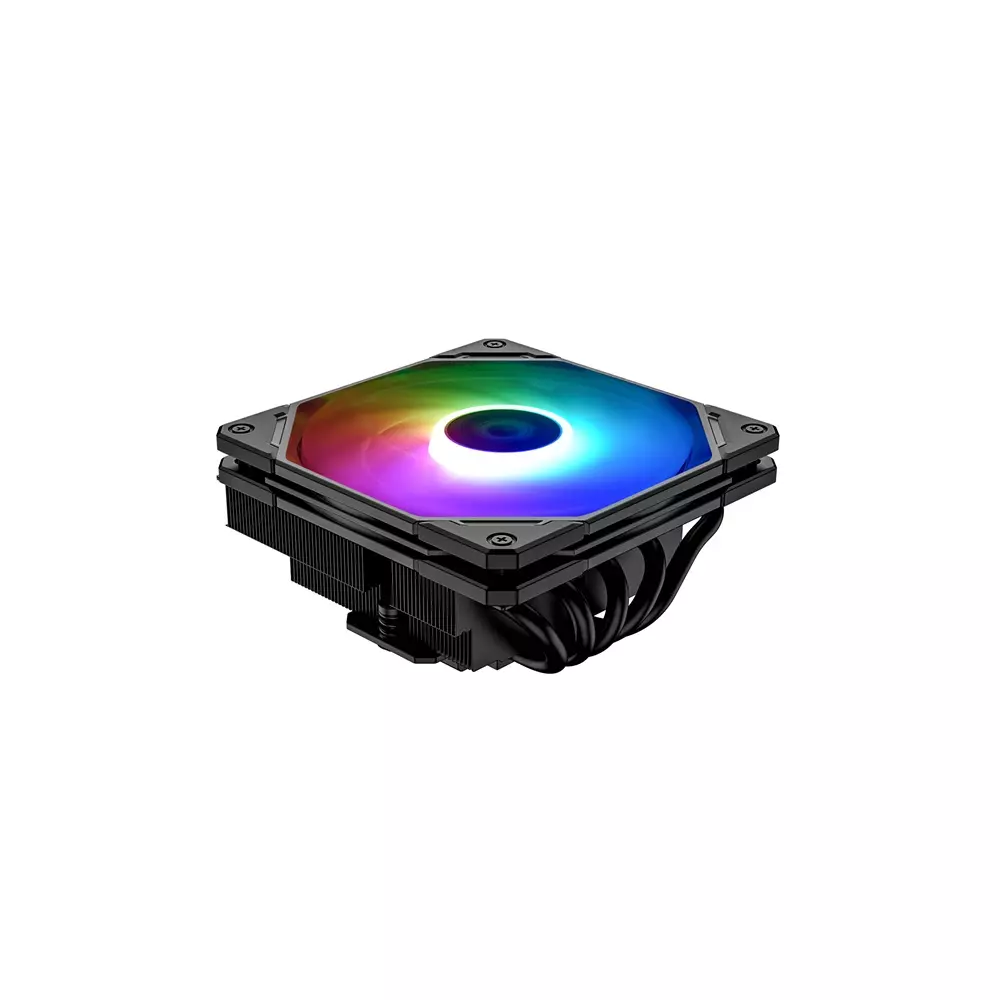 ID-Cooling CPU Cooler - IS-55 ARGB (Low profile, 31,2dB max, 92,76 m3/h; 4pin, 5 db heatpipe, 12cm, PWM, A-RGB)