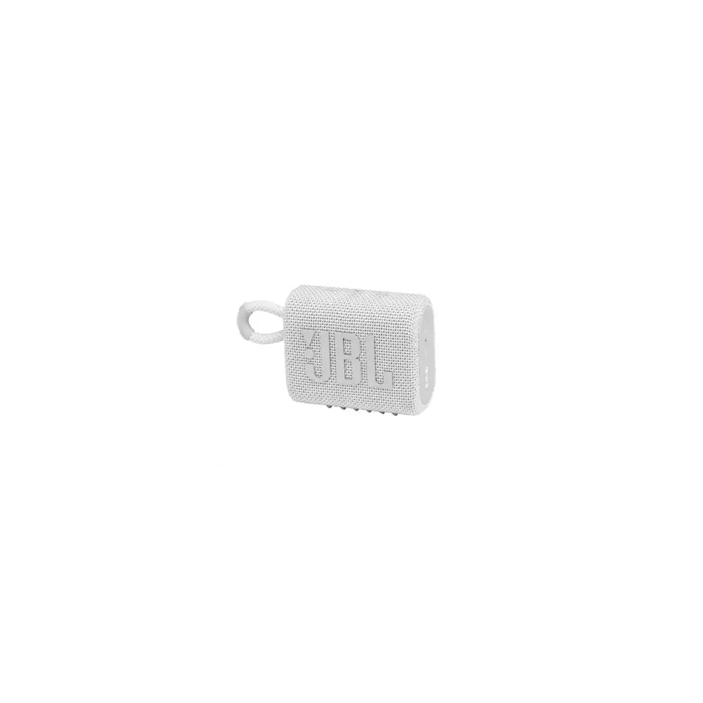 JBL Hangszóró Vezeték nélküli - GO 3 (IP67 víz és porállóság, hangerőszabályzó, BT 5.1, USB-C, Fehér)