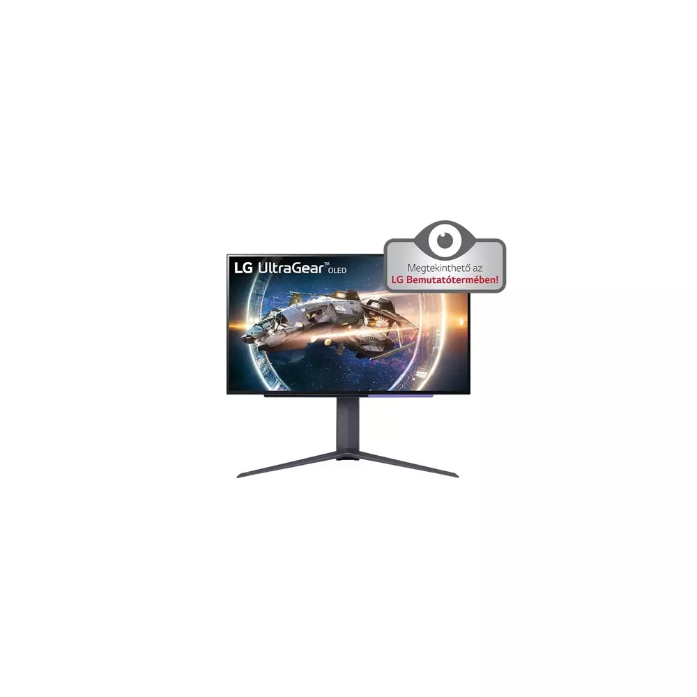 LG Monitor 27" Gamer - 27GR95QE-B (OLED; 16:9; 2560x1440; 240Hz; 0.03ms; 200cd; HDMIx2; DP; USB; G-Sync; HDR, Pivot)