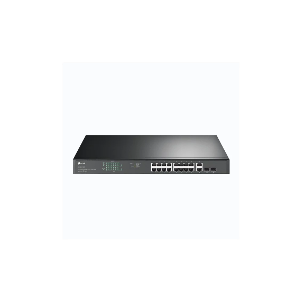 TP-Link Switch  PoE - TL-SG1218MP (18 port 1Gbps; 16x at/af PoE port; 192W; 2x SFP)