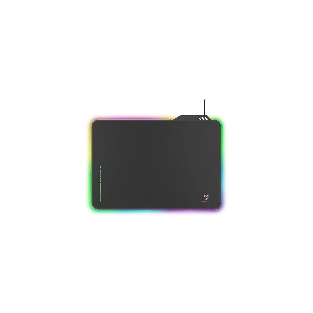 Vertux Egérpad - FLUXPAD (csúszásmentes, vízálló, RGB LED, fekete)