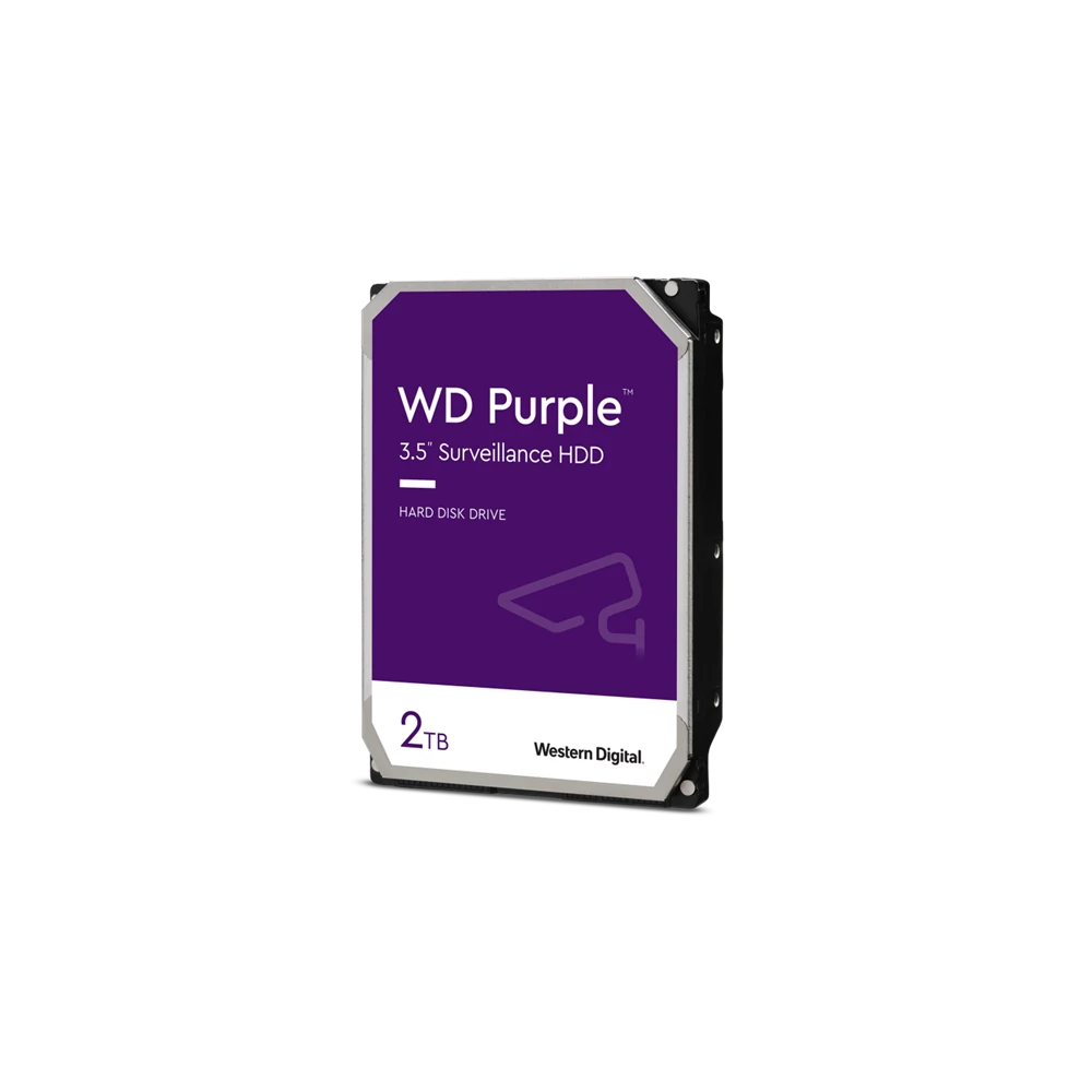 Western Digital Belső HDD 3.5" 2TB - WD23PURZ (5400rpm, 256MB puffer, SATA3 - Purple (biztonságtechnikai rögzítőkbe is))