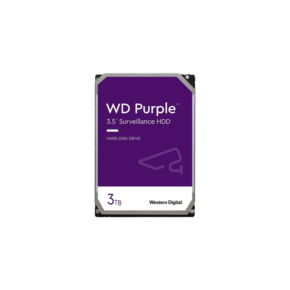 Western Digital Belső HDD 3.5" 3TB - WD33PURZ (5400rpm, 256MB puffer, SATA3 - Purple (biztonságtechnikai rögzítőkbe is))