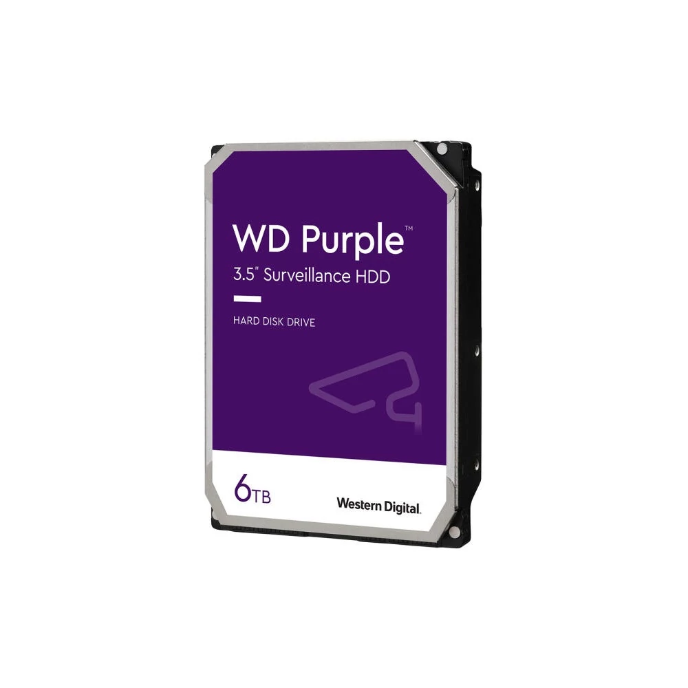 Western Digital Belső HDD 3.5" 6TB - WD64PURZ (5640rpm, 256MB puffer, SATA3 - Purple (biztonságtechnikai rögzítőkbe is))
