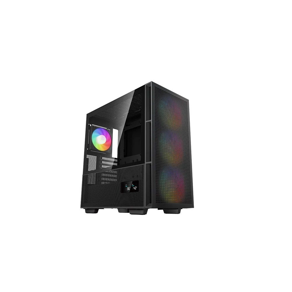 DeepCool Számítógépház - CH560 DIGITAL (fekete, 3x14cm +1x12  A-RGB ventilllátor, E-ATX, 2xUSB3.0)