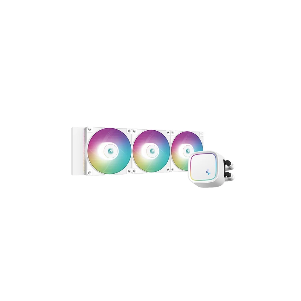 DeepCool CPU Water Cooler - LE720 WH (max 17,8dB; max. 145,86 m3/h; 3x12cm, A-RGB LED, fehér)