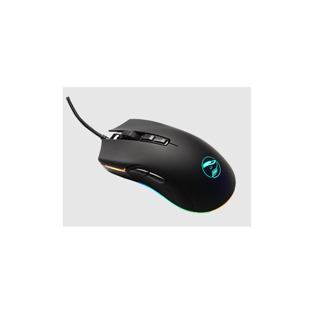 SHARK GAMING Egér - Shark Velocity M70 Gaming (Optikai, 12000DPI, 7 gomb, RGB, PMW3360, fekete)