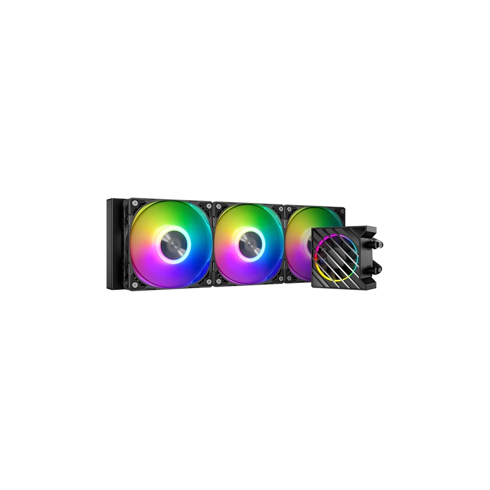 ID-Cooling CPU Water Cooler - DASHFLOW 360 XT (25dB; max. 144,41 m3/h; 3x12cm, fekete)