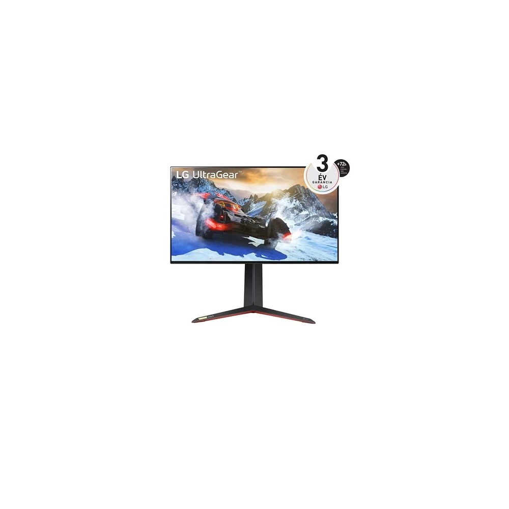 LG Monitor 27" - 27GP95RP-B (IPS; 16:9; 3840x2160; 1ms; 400cd; 144Hz; DP, HDMIx2, USB,  HDR; FreeSync; G-sync; Pivot)