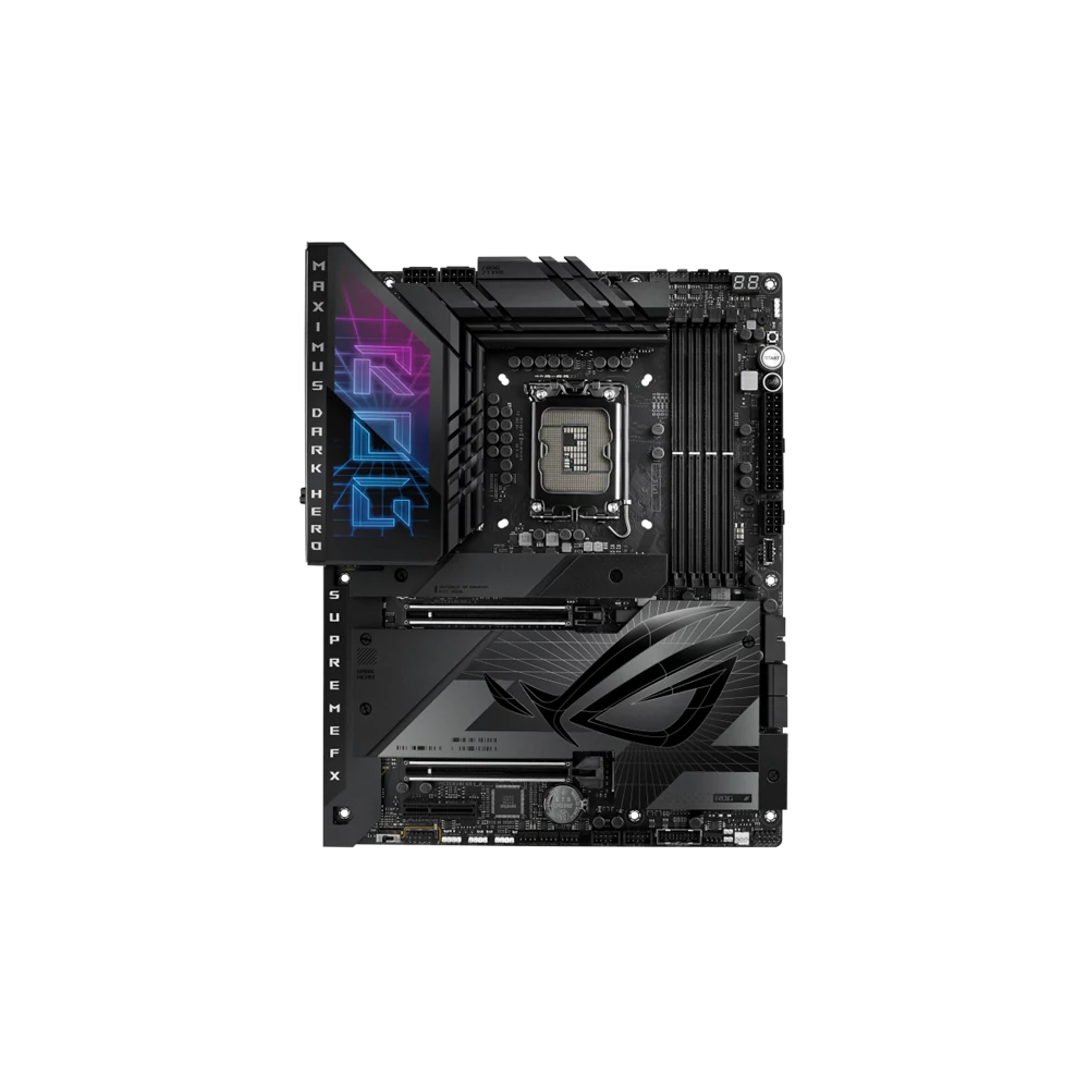 Asus Alaplap - Intel ROG MAXIMUS Z790 DARK HERO LGA1700 (Z790, ATX, 4xDDR5 8000+MHz, 4xSATA3, 5xM.2, HDMI+2xThunderbolt)