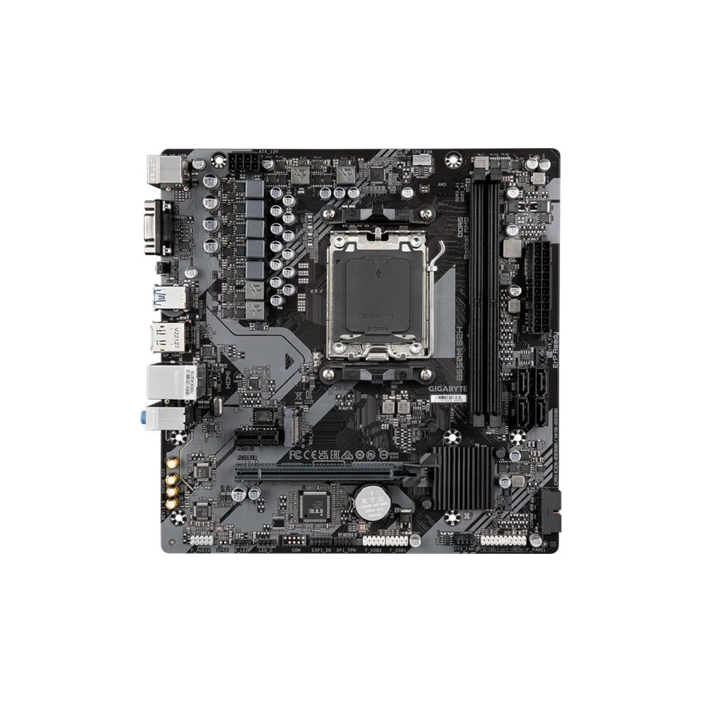 Gigabyte Alaplap - AMD B650M S2H AM5 (B650, 2xDDR5 5200MHz, RAID, 4xSATA3, M.2, 8xUSB2.0, 4xUSB3.1)