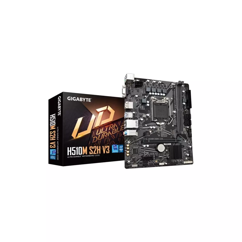 Gigabyte Alaplap - Intel H510M S2H V3 s1200 (H510, 2xDDR4 3200MHz, 1xGBE LAN, 4xSATA3, M.2, 6xUSB2.0, 4xUSB3.1)