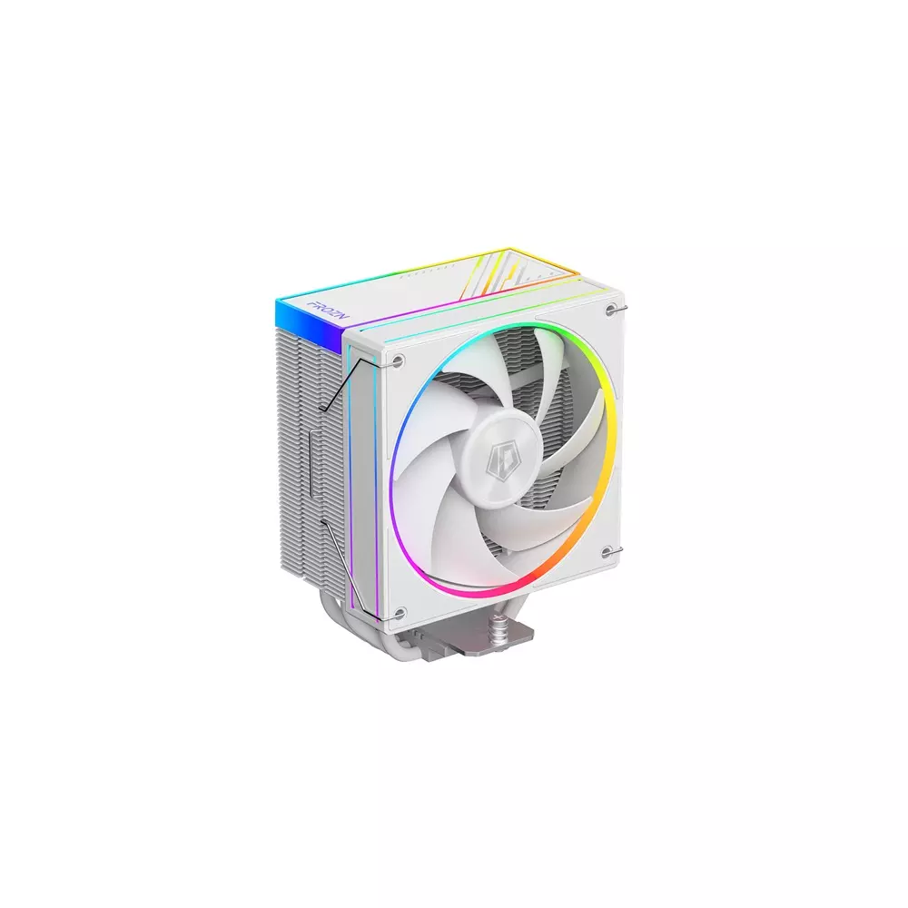 ID-Cooling CPU Cooler - FROZN A410 ARGB WHITE (29.9dB; max. 132,54 m3/h; 4pin, 4 db heatpipe, 12cm, A-RGB, PWM)