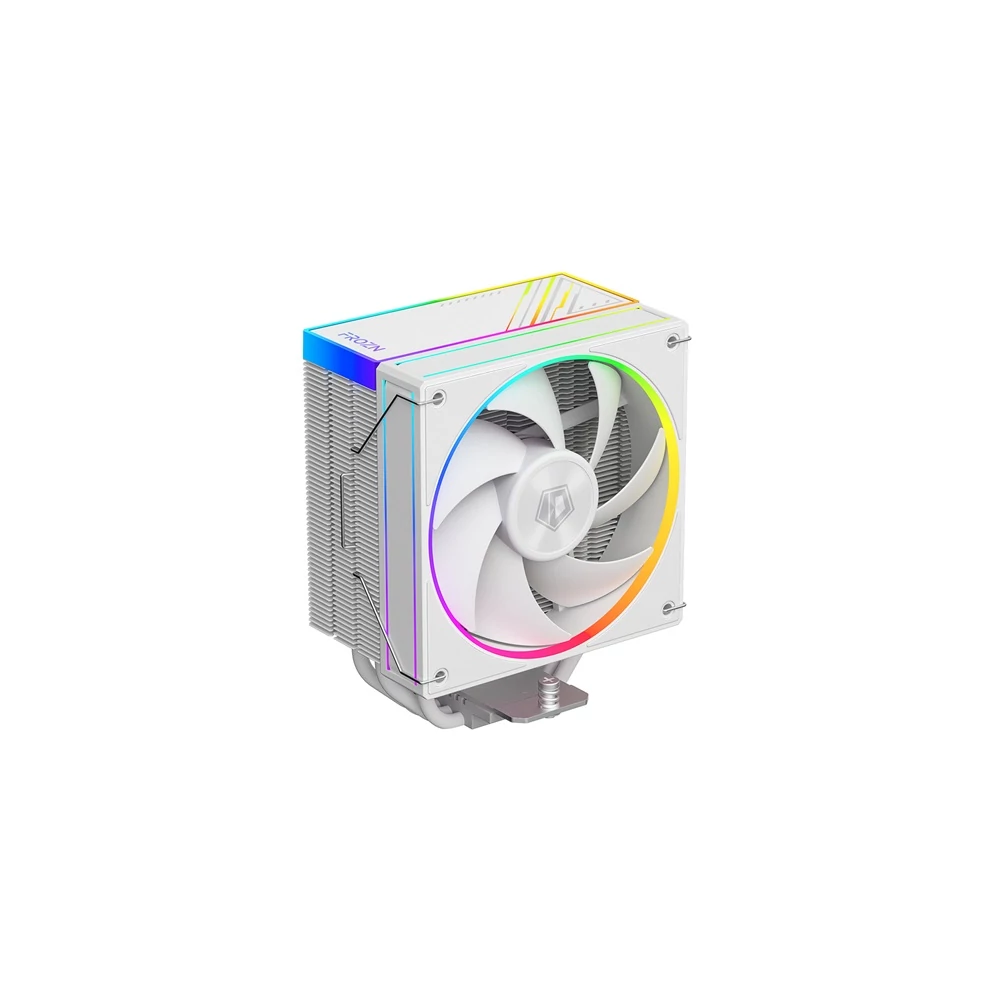 ID-Cooling CPU Cooler - FROZN A410 ARGB WHITE (29.9dB; max. 132,54 m3/h; 4pin, 4 db heatpipe, 12cm, A-RGB, PWM)