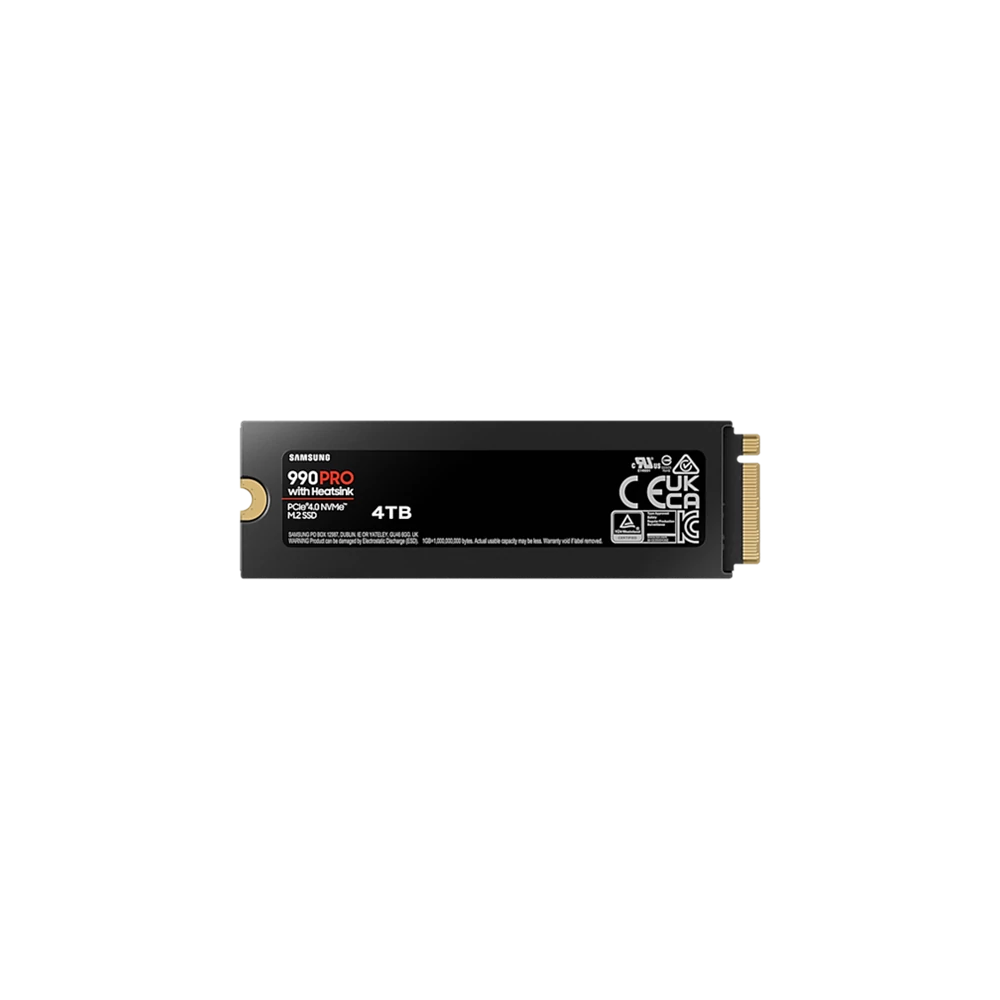 Samsung SSD 4TB - MZ-V9P4T0GW (990 PRO hűtőbordás, PCle 4.0x4, NVMe M.2, 4TB)