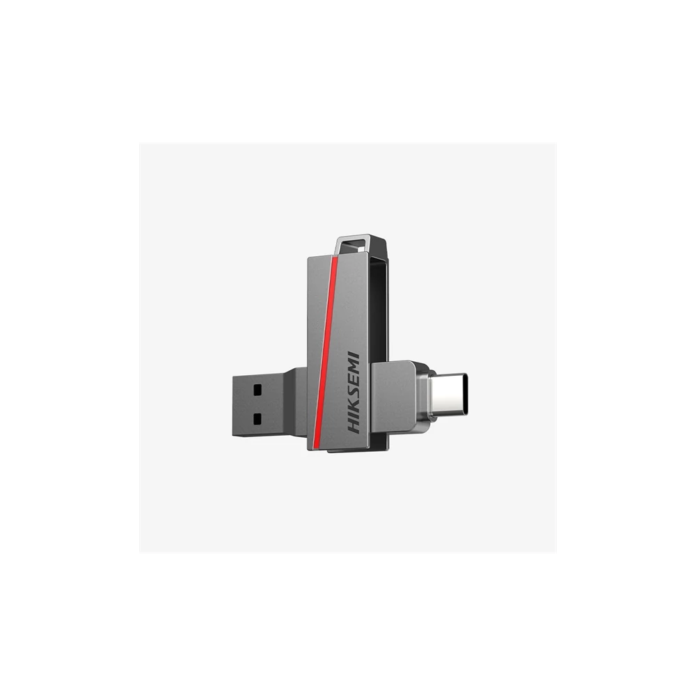 Hikvision HIKSEMI Pendrive - Dual Slim, 256GB, USB3.2 - Type-C, Ezüst