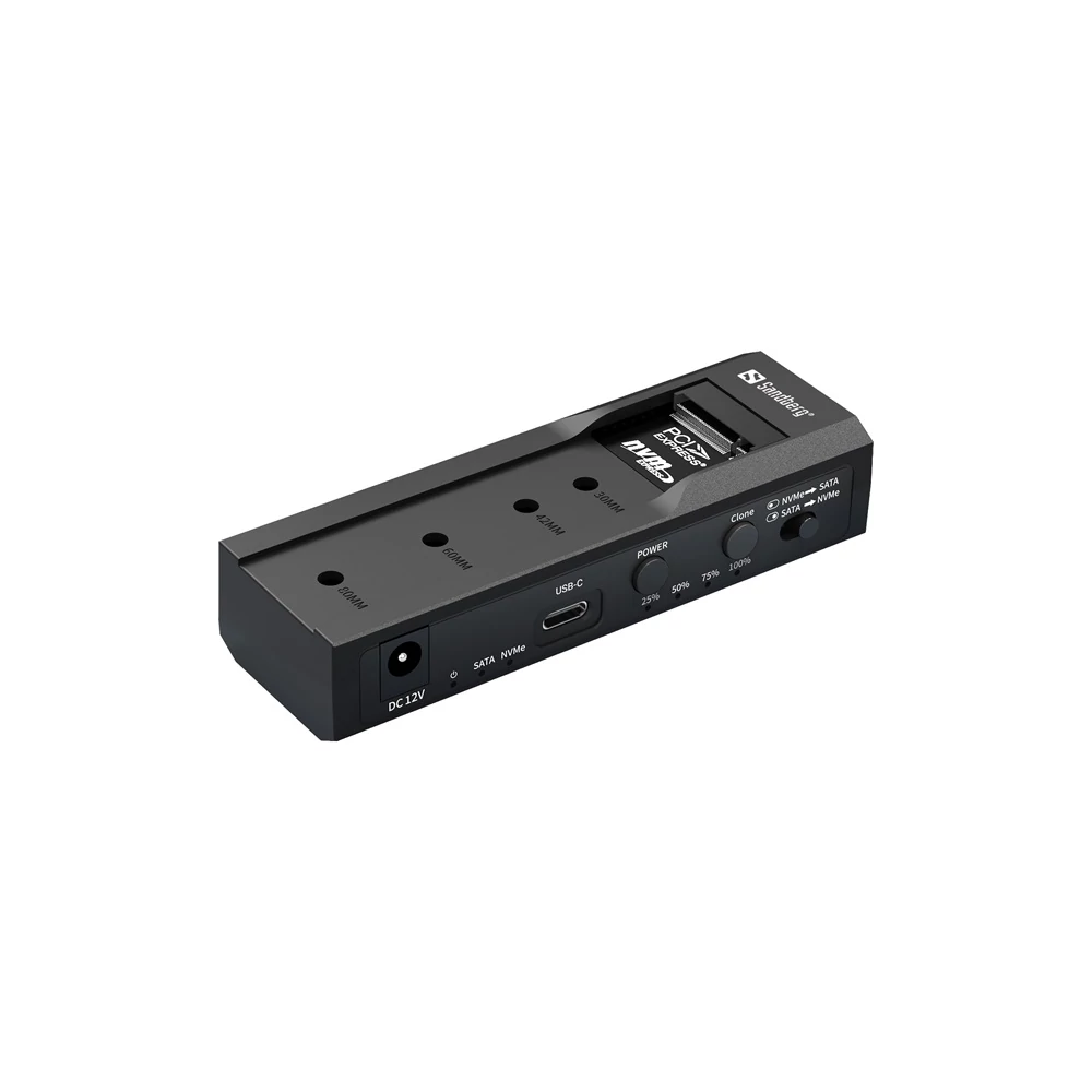 Sandberg M.2 SSD dokkoló - USB 3.2 Cloner and Dock for M2 + NVMe + SATA