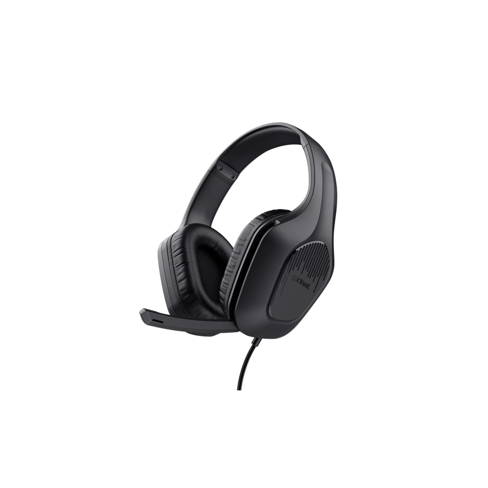 Trust Fejhallgató - GXT415 Zirox (multiplatform; nagy-párnás; mikrofon; hangerőszabályzó; 3.5mm jack; fekete)