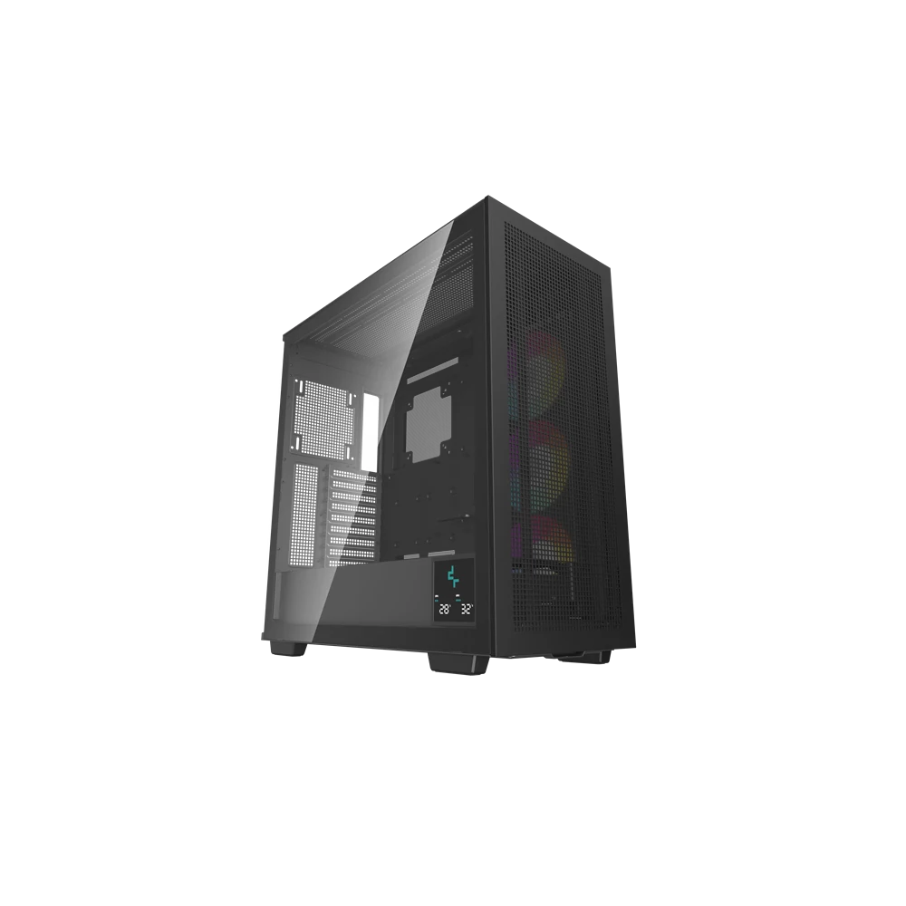 DeepCool Számítógépház - MORPHEUS (fekete, moduláris, 3x140mm ventilátor,Mini-ITX /M-ATX /ATX /E-ATX, 4xUSB3.0, 1xUSB-C)
